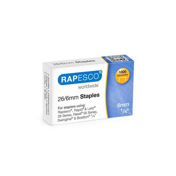 Zszywki 26/6 RAPESCO (1000)