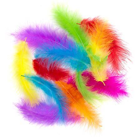 Piórka indycze 10-15cm. 30szt. BRIGHTS