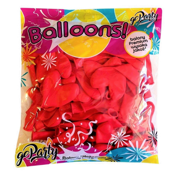 Balony Serca czerwone 100szt.