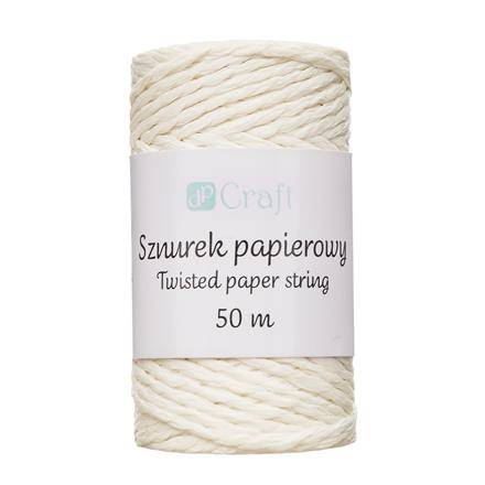 Sznurek papierowy skręcany 50m ECRU