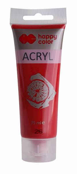 Farby akrylowe 75ml czerwona ciemna 26
