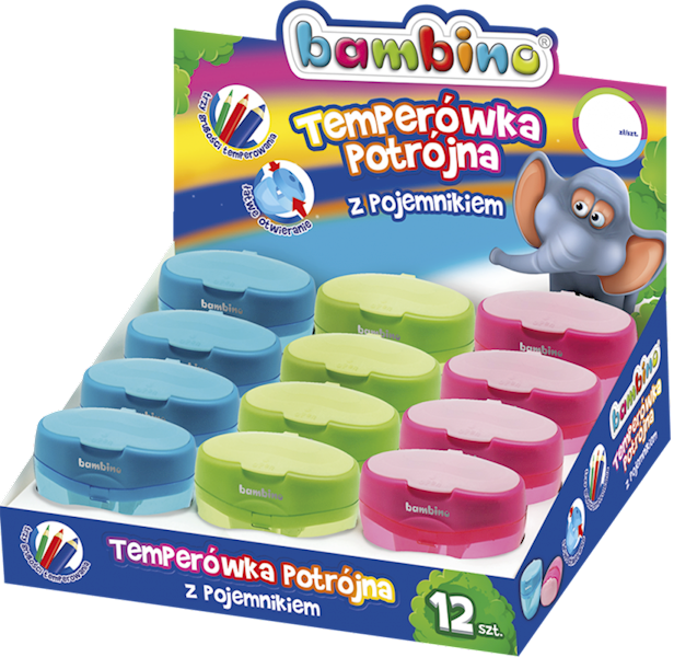 Temperówka BAMBINO 3 otw Display 12szt