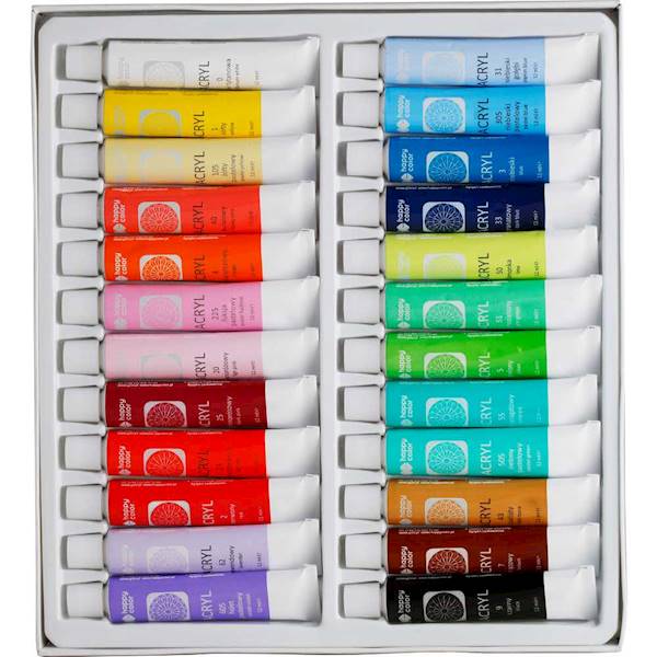 Farby akrylowe 24kol 12ml. Happy Color