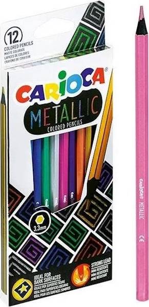 Kredki 12 kol Carioca metaliczne