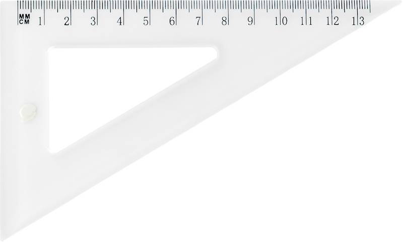 Ekierka nierównoramienna mała 12cm.