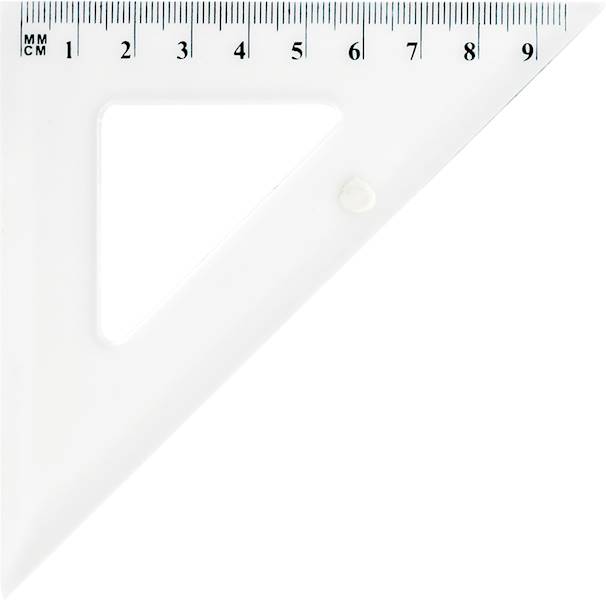 Ekierka równoramienna mała  9,5cm/45
