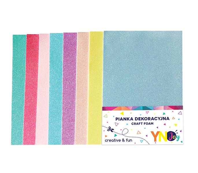 Pianka A4  8szt. brokat pastel