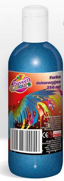 Farba 250ml. brokatowa niebieska