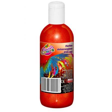 Farba 250ml. brokatowa czerwona