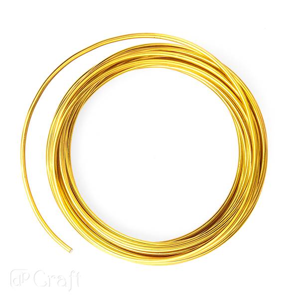 Drucik metalowy 2mm. 5m złoty