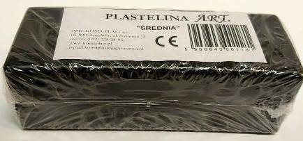 Plastelina KOMA Plast 500g. czarna