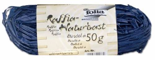 Rafia naturalna 50g. granatowa