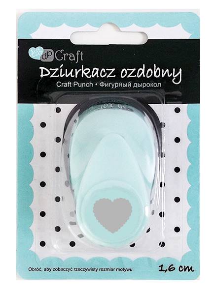 Dziurkacz  ozdobny 1,6 cm Serce Falbanka