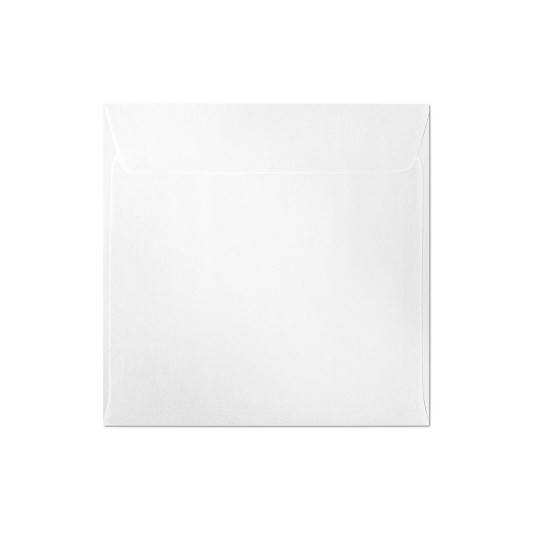 Koperta kol. kwadrat 15,8x15,8 (10szt) biel diamen
