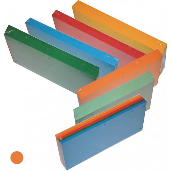 Przekładki kart.1/3 A4 100szt.TRES pastel pomarań.