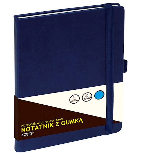 Notes A5 80k # GRAND z gumką granat