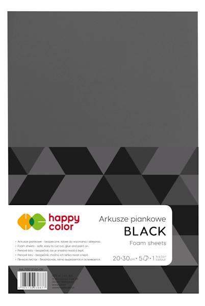 Arkusze piankowe A4 czarny (5szt.) Happy Color