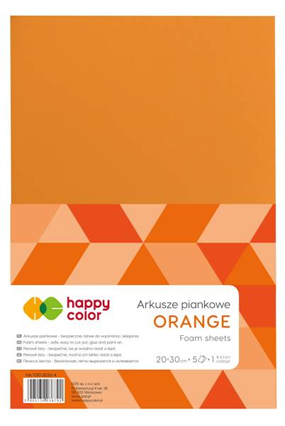 Arkusze piankowe A4 pomarańcz (5szt.) Happy Color