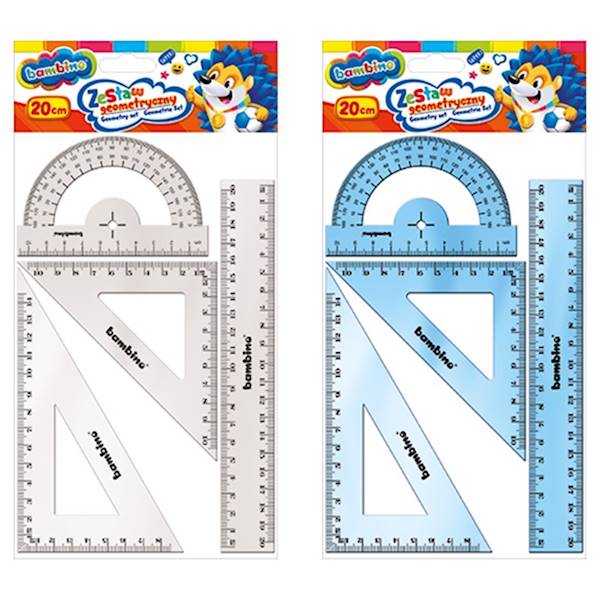 Zestaw kreślarski 4 szt BAMBINO 20cm