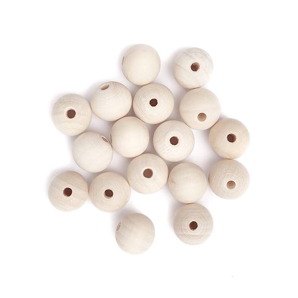 Koraliki drewniane kulki 20mm.