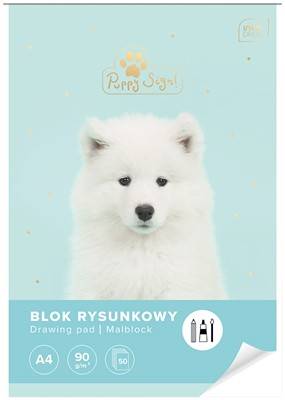 Blok rysunkowy A4 biały  90g/20k INTERDRUK
