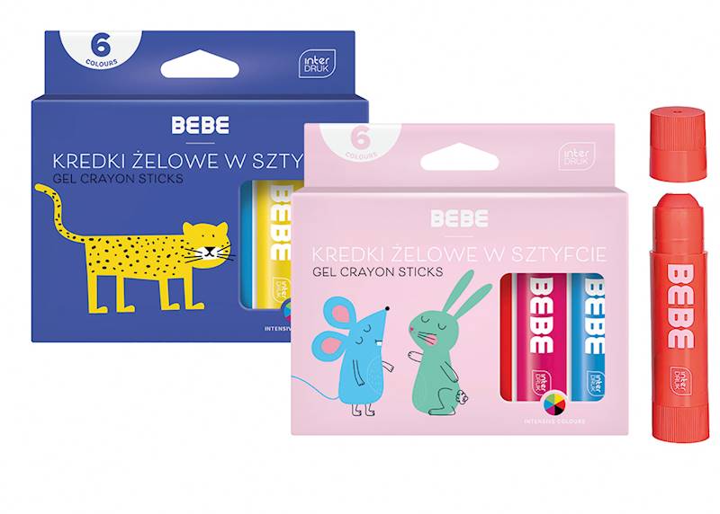 Kredki żelowe  6 kol. w sztyfcie