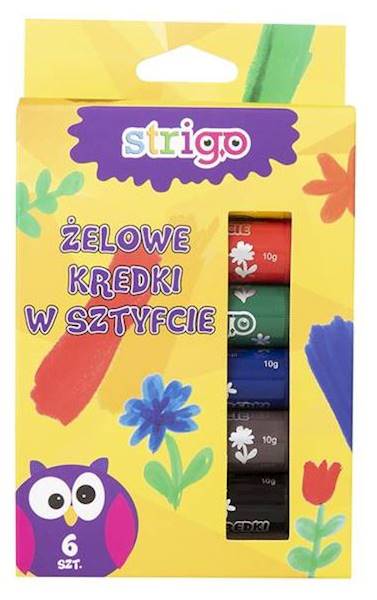 Kredki żelowe  6 kol. STRIGO