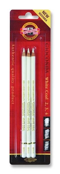 Węgiel w drewnie biały 8987 3szt.(2,3,4)KOH-I-NOOR