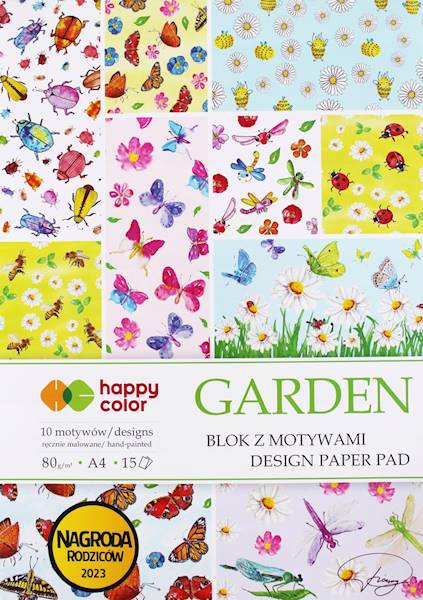 Blok z motywami A4  80g/15k GARDEN Happy Color