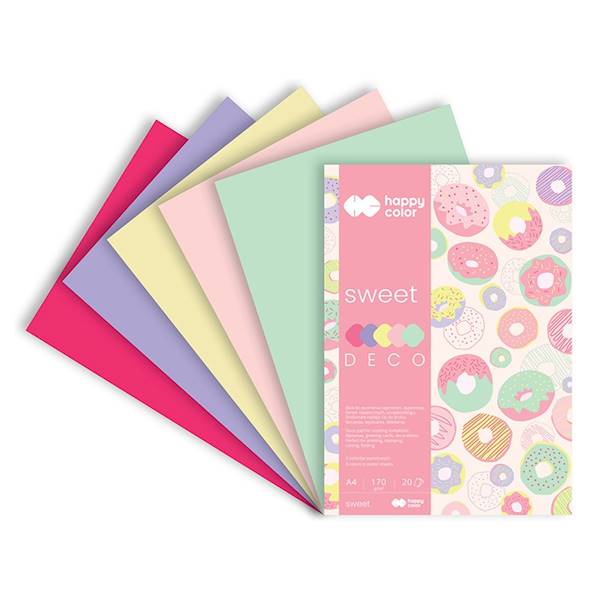 Blok dekoracyjny A4 170g. SWEET  Happy Color