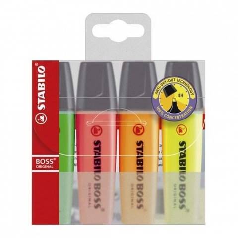 Zakreślacz kpl. (4szt) Stabilo Boss Pastel