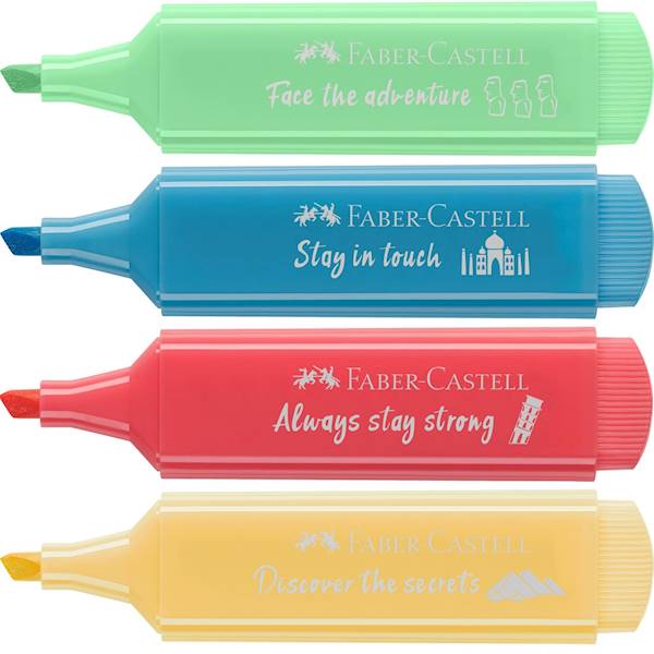 Zakreślacz FABER CASTELL  4 kol pastelowe 254625