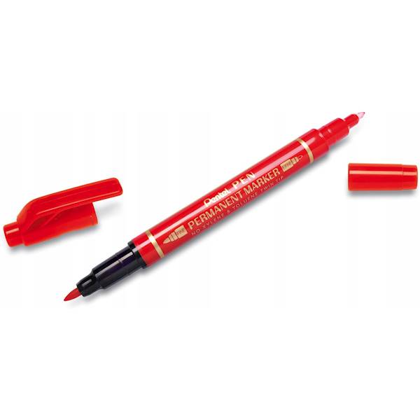 Foliopis Pentel N75W/A dwustronny czerwony