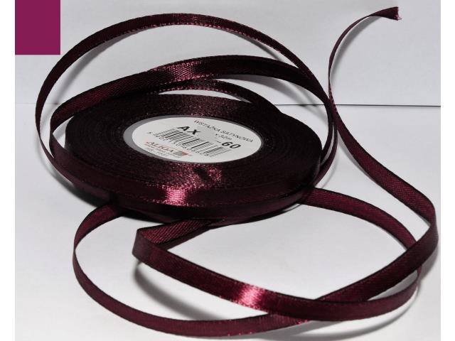 Wstążka mat. satynowa 6mm/32m purpurowa