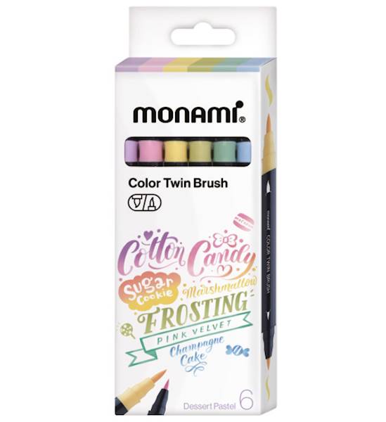 Pisak pędzelkowy MONAMI 6kol. pastel
