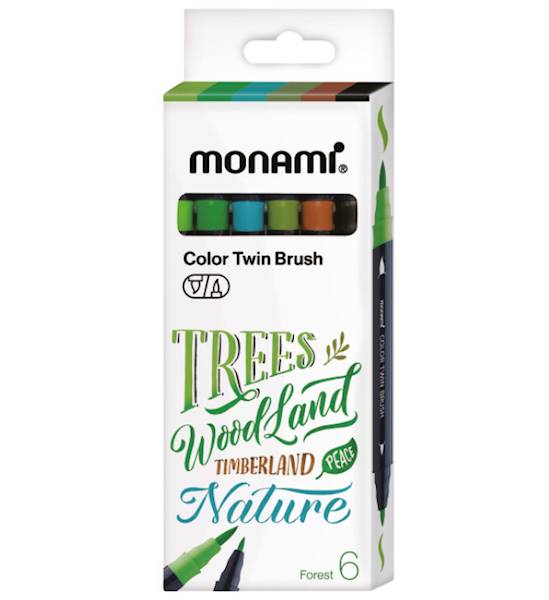 Pisak pędzelkowy MONAMI 6kol. Forest