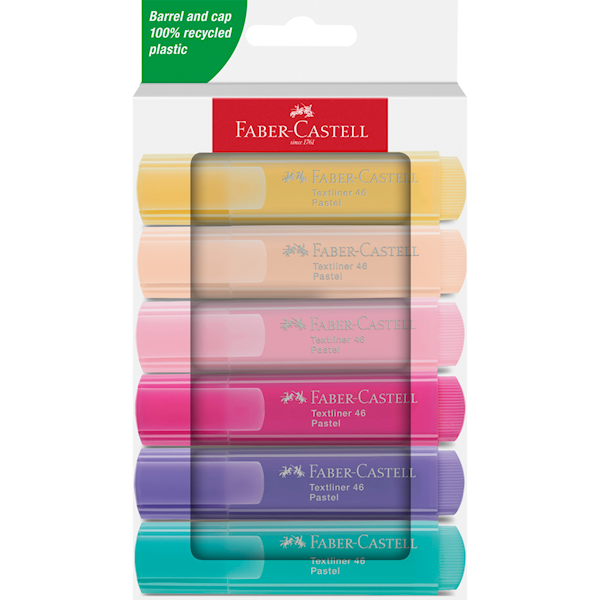 Zakreślacz FABER CASTELL 6 kol pastelowe 254656