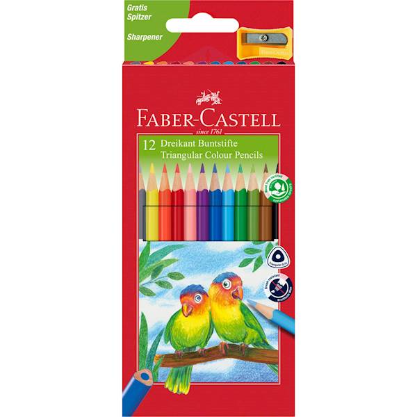 Kredki 12 kol Faber-Castell trójkątnel 120523