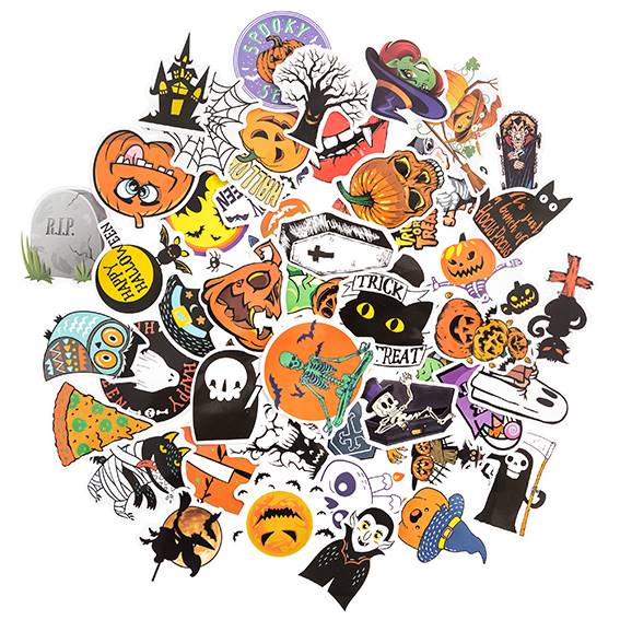 Naklejki winylowe Hallowen 50szt.