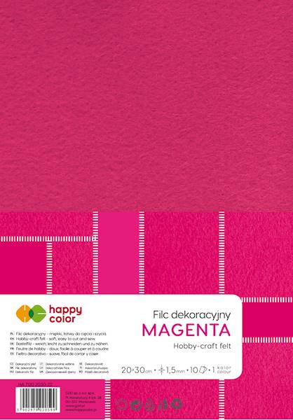 Filc dekoracyjny A4 1szt. magenta 2030-22