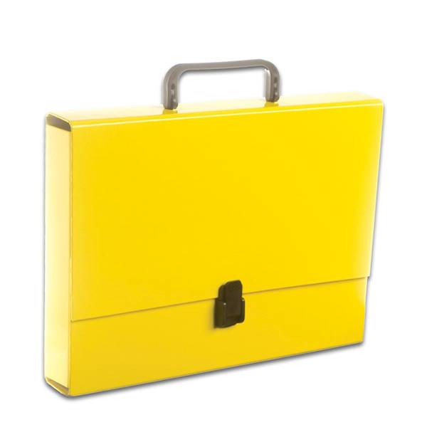 Teczka A4 z rączką  4cm. żółta