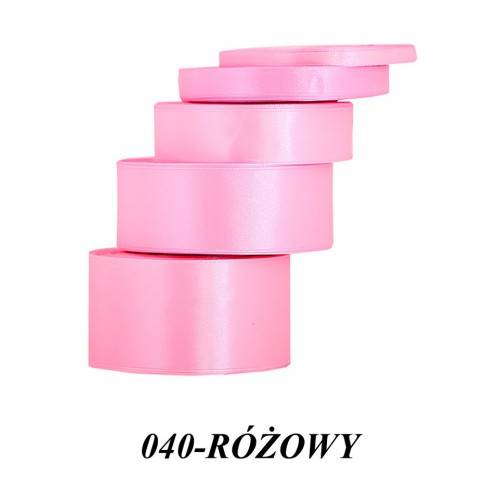 Wstążka mat. satynowa 12mm/32m różowa