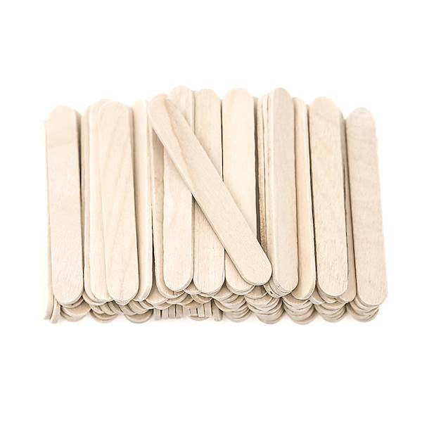 Patyczki drewniane jumbo mini naturalne 100szt