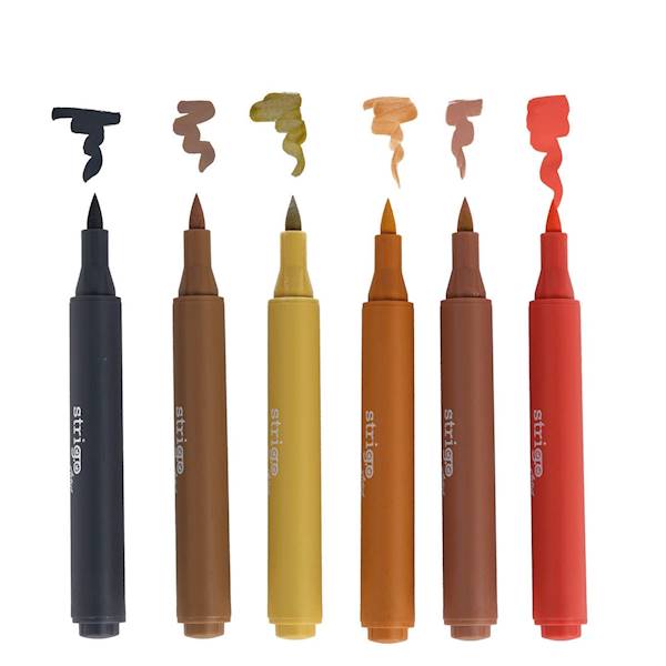 Marker akrylowy Brush  6 kol STRIGO  SSC433