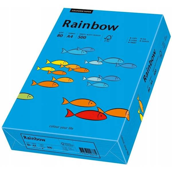Papier RAINBOW A4/80g niebieski ciemn (88) 500ark