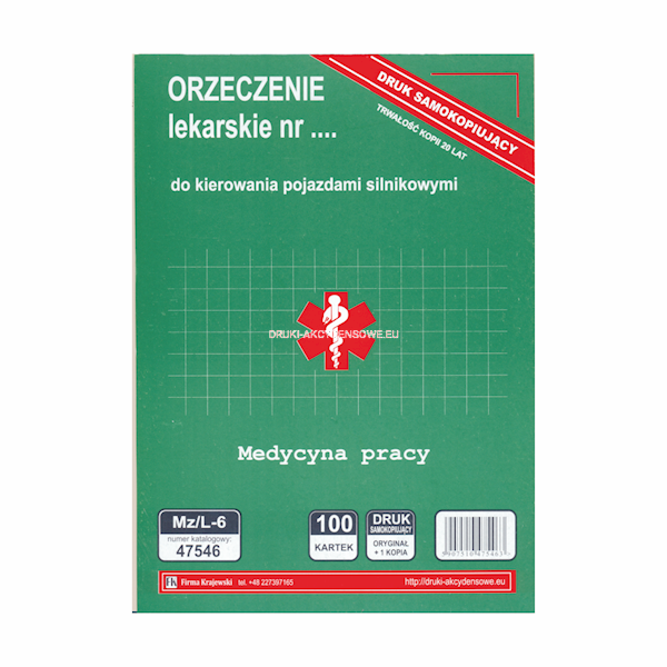Orzeczenie lekarskie dla kierowców A5 Mz/L-6