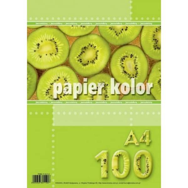 Papier ksero A4/80g 100 ark. zielony jasny