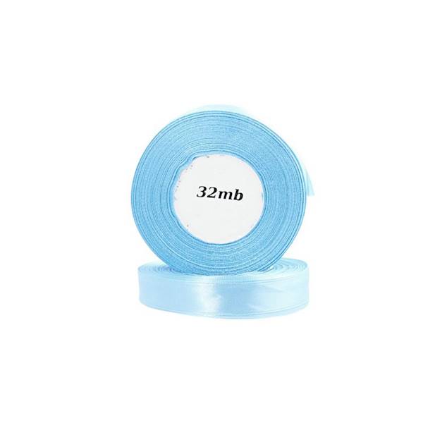 Wstążka mat. satynowa  6mm/32m błękitna