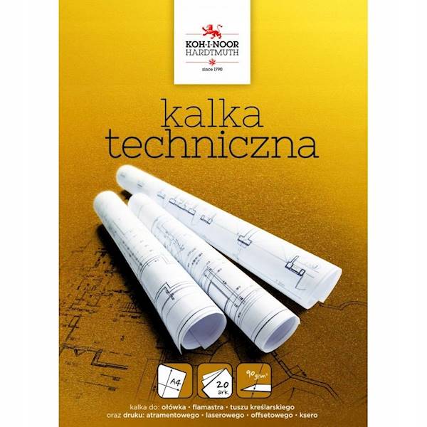 Kalka techniczna A4/ 90g 20ark KOH-I-NOOR