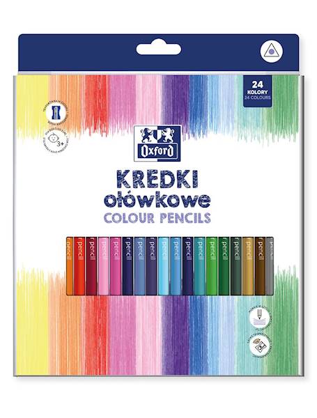 Kredki 24 kol OXFORD trójkątne